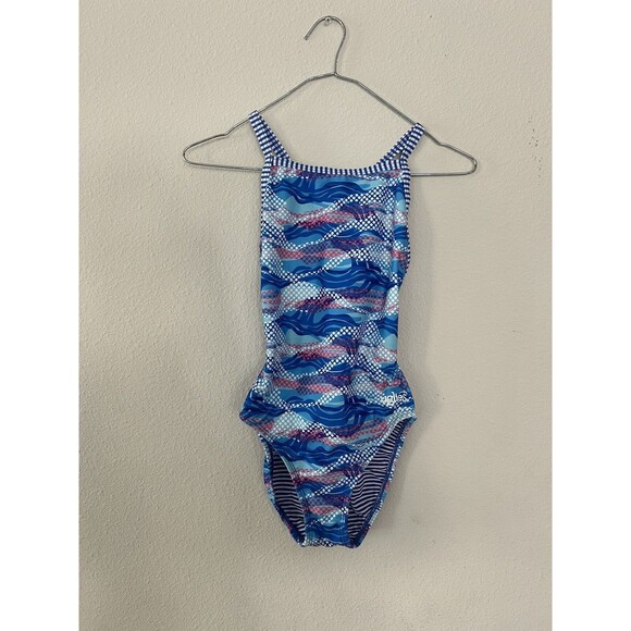 DOLFIN Uglies Underwater Camo V-2 Back Competitive Women’s Swimsuit EUC 30 XS - Picture 2 of 4